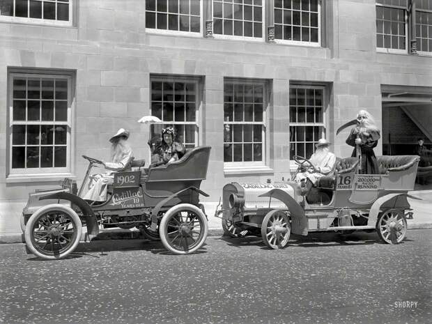Они все еще продолжают работать! Старые автомобили Cadillac образца 1902 и 1905 года (1921 год) авто, олдтаймер, ретро фотографии, старинные автомобили