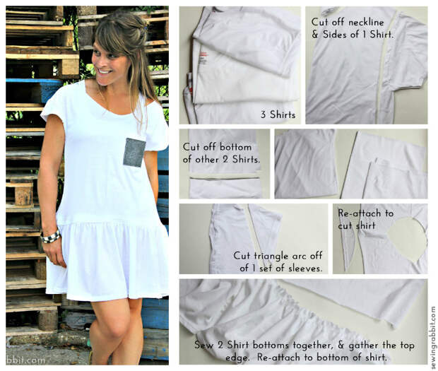 Смотрите не 1 - Десять Shirt Вызов Коллаж - 10 способов превратить белый чай - #sewing || www.sewingrabbit.com