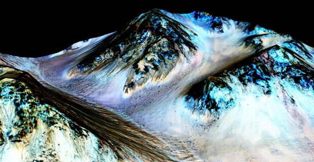 NASA официально объявило о том, что им впервые удалось обнаружить доказательства существования потоков воды на поверхности Марса.