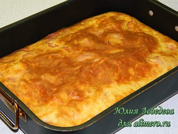 Пирог с сосисками Пирог с сосисками