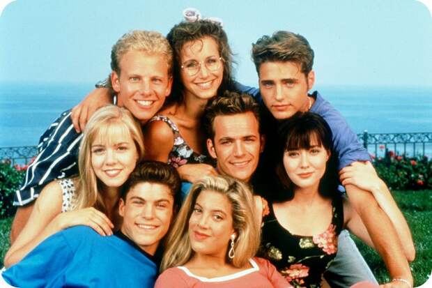 25 лет спустя. Звезды из &quot;Беверли Хиллз 90210&quot; беверли хиллз, кино, сериал, тогда сейчас, фильм