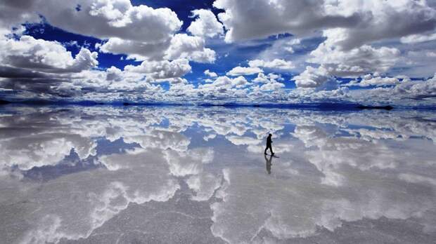 Солончак Уюни — высохшее соленое озеро в Боливии. земля, красота, пейзаж, планета