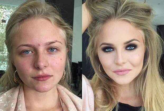 20 женщин, которых макияж изменил до неузнаваемости.