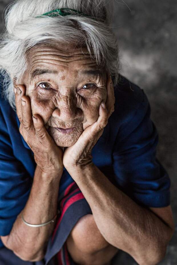 Пожилая женщина из народа ко ту глаза, красота, народы мира, фото