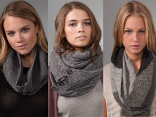Как носить шарф-хомут или снуд?