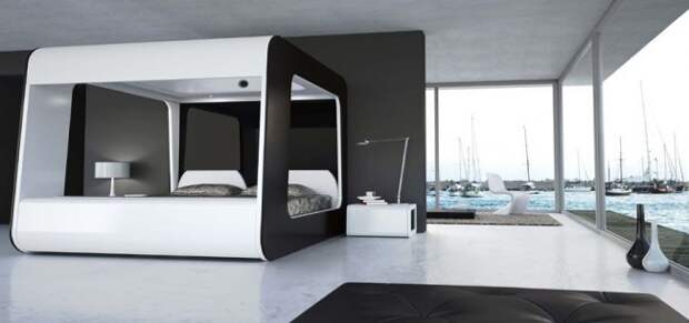 Необычная кровать в стиле хай-тек подчеркнет ваш вкус и оригинальность