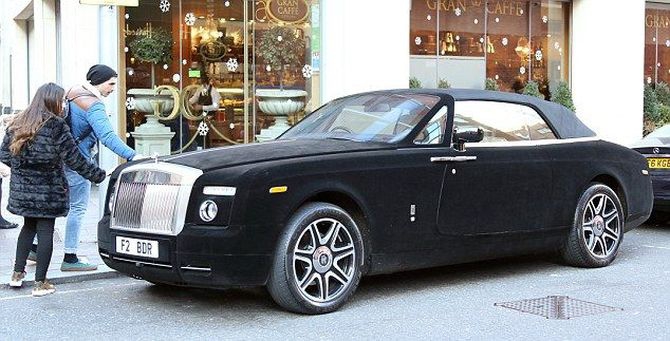 Бырхатный Rolls-Royce rolls-royce, бархат, винил