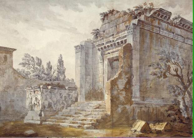 Clerisseau Charles-Louis - Temple of Bacchus in the Diocletian Palace in Split - OR-16920