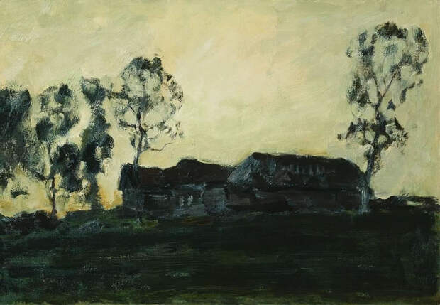 Исаак Левитан. Избы. 1899.