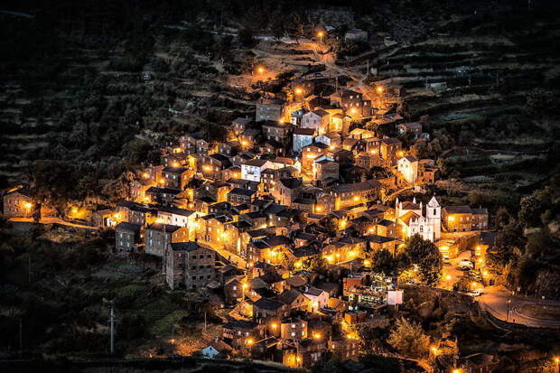 Пиодан, Историческая деревня Португалии  вид, города, мир, обрывы, селения