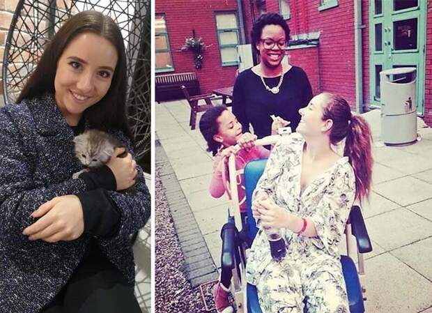 Девушка погладила бездомную кошку и оказалась парализована в мире, животные, истории, кошка, люди, парализована