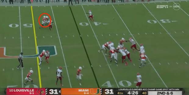 Miami Louisville Collision Touchdown Coleman