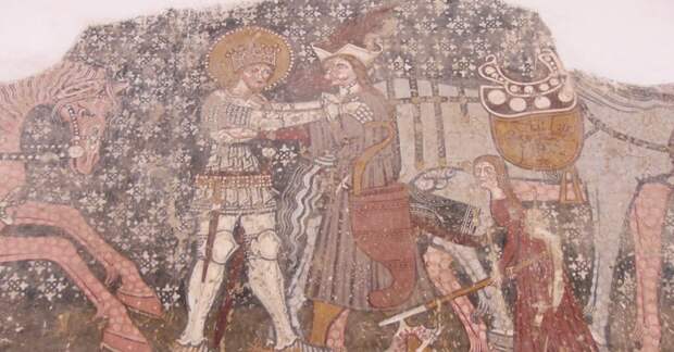 Венгерский король Ладислав I в бою с половецким воином. Хорошо видна часть лука степняка / ©Wikimedia Commons