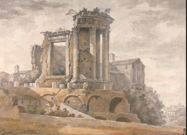 Clerisseau Charles-Louis - Temple of the Sibyl in Tivoli - OR-2567