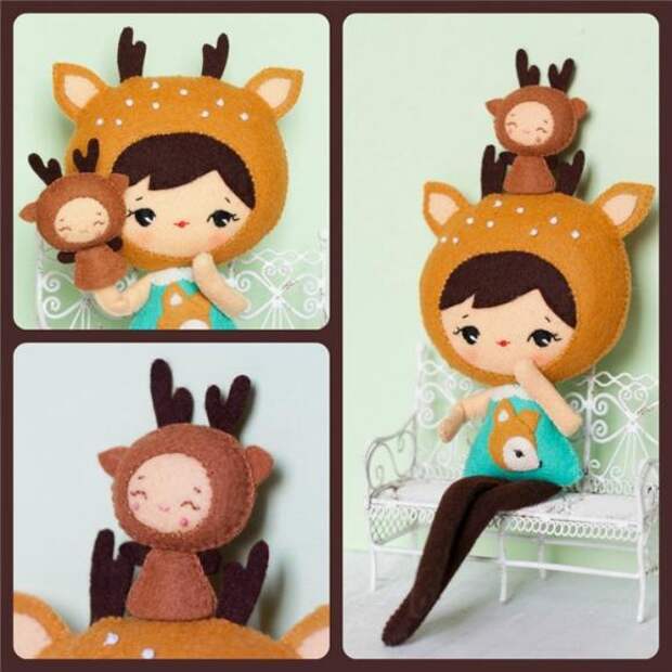 Миниатюры из флиса - картины и мягкие куколки от Noia Land