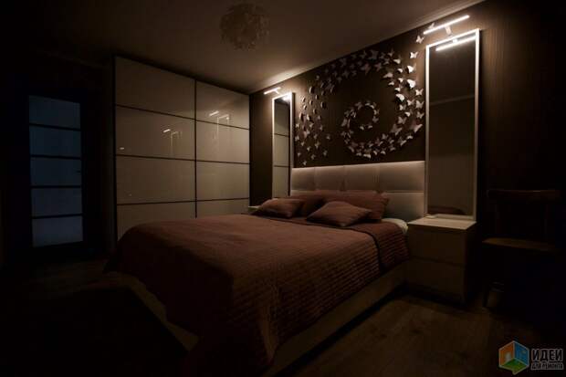 Спальня подсветка, красивые спальни фото
