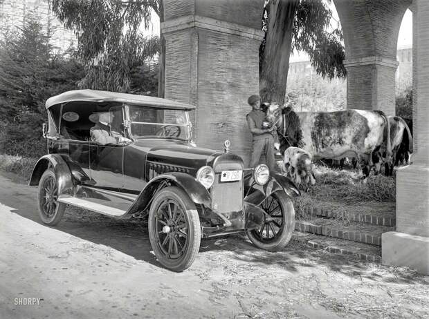Калифорнийская идиллия (1919 год) авто, олдтаймер, ретро фотографии, старинные автомобили