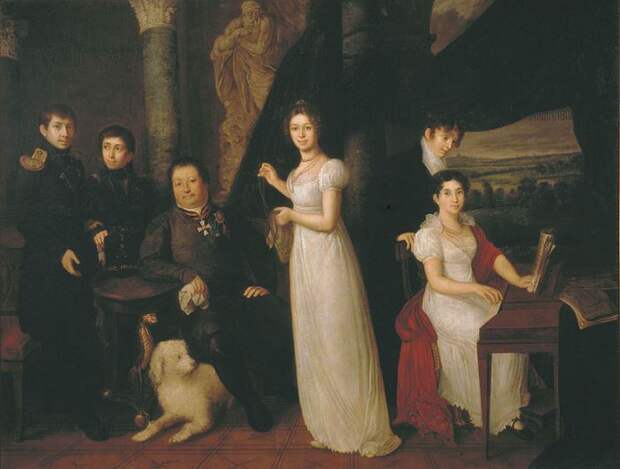 В. Тропинин. Семейный портрет Морковых, 1813 В. Тропинин. Семейный портрет Морковых, 1813