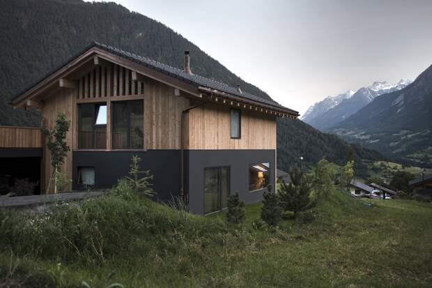 Дом с видом на горы в Швейцарии