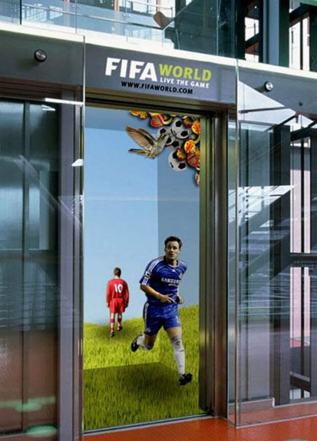 Реклама в лифтах FIFA