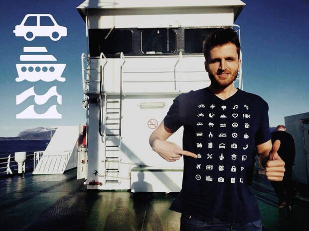 Супер-футболка путешественника: 40 иконок, которые снимут все языковые барьеры