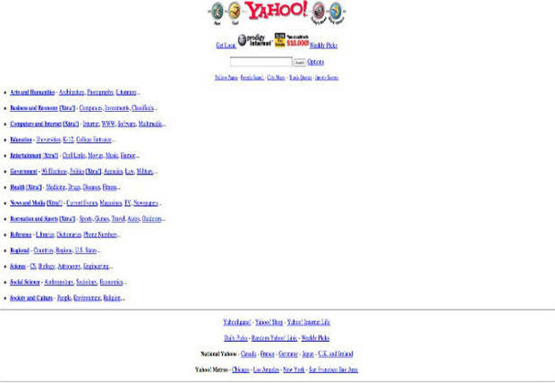 Как выглядели известные сайты на заре своей деятельности