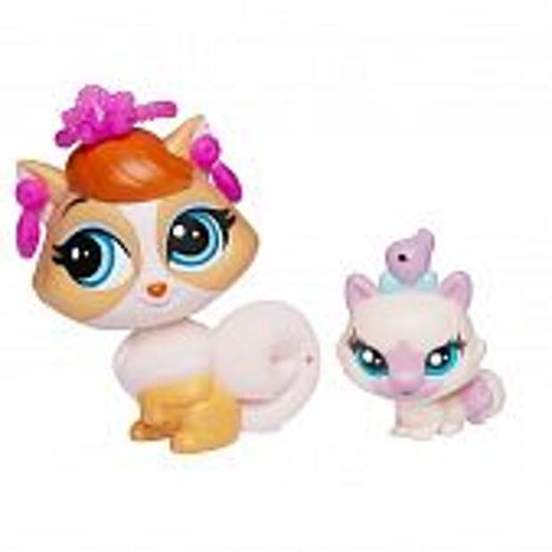Игрушка Littlest Pet Shop Кошка Мадам Пом Зверюшка с детенышем