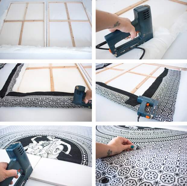 Изголовье из купонной ткани (Diy)