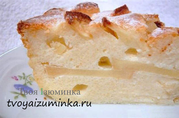 Диетическая творожная запеканка с яблоками