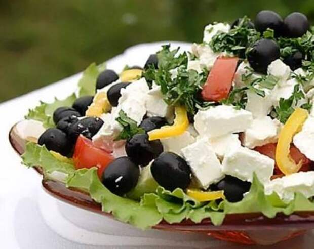 Салат по-гречески с сыром Тофу – рецепт с фото