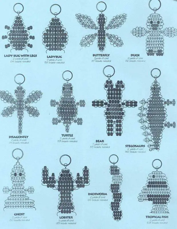 Простые поделки из бисера схемы