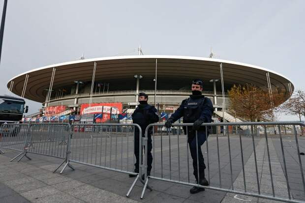 Стадион Stade de France, откуда пришла первая информация о терактах, Париж, 14 ноября