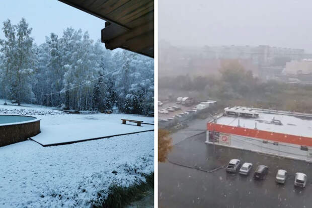За городом настоящая зима: новосибирцы завалили соцсети фото и видео с первым снегом — показываем, каким он был