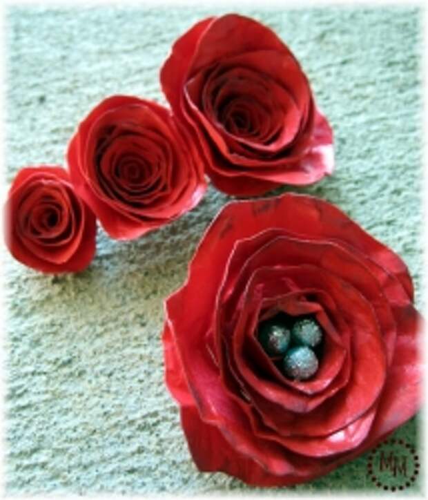 Как сделать розу из бумаги (Фарфоровая роза)