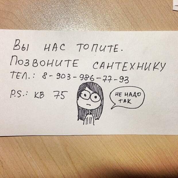 Смешные объявления и надписи в подъездах (20 фото)