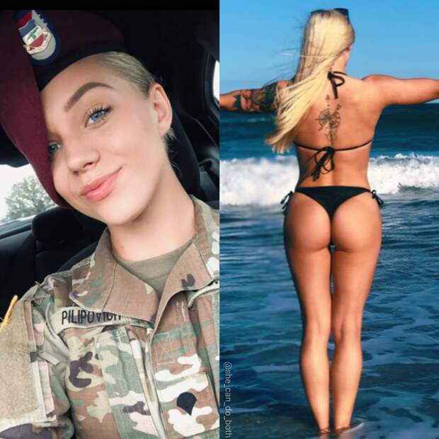 Красивые девушки в униформе и без неё