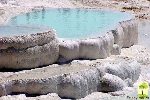 Геотермальный источник на Памуккале, Турция