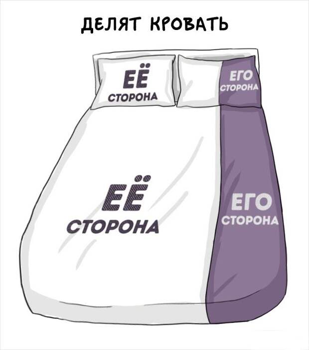 Разница между мужчинами и женщинами в веселых комиксах