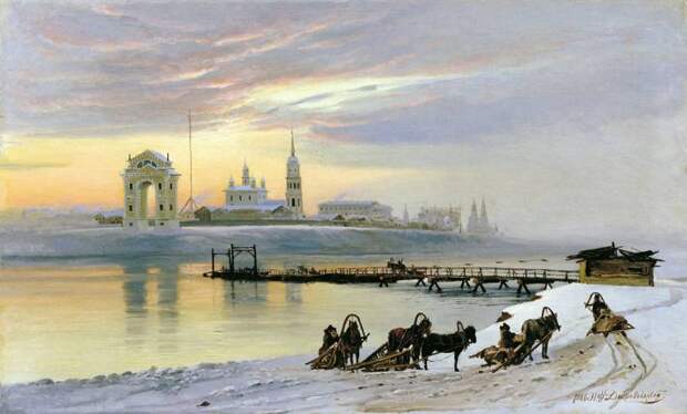 Добровольский Николай (1837-1900). Переправа