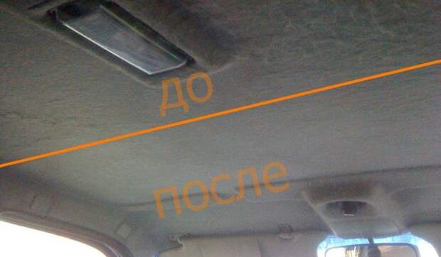 Как очистить потолок в автомобиле?