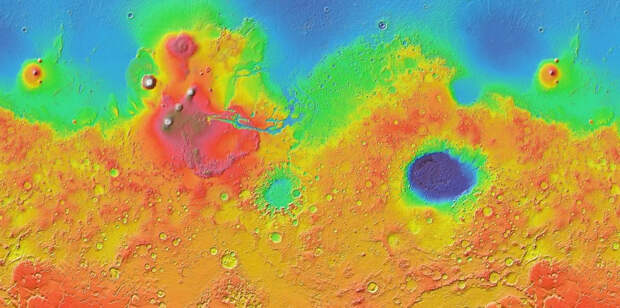 Сервис Google Mars предлагает пользователям в реальном времени просматривать карту Красной планеты.