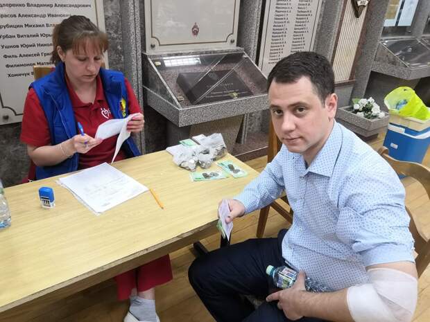 В УВД по ЮВАО состоялась акция «День донора». Фото УВД по ЮВАО ГУ МВД России по г. Москве