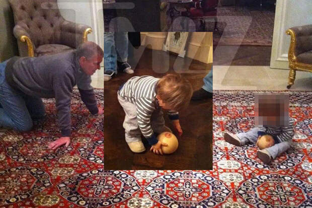 TMZ опубликовал снимки экс-принца Эндрю, играющего с ребенком в мяч в 2011 году