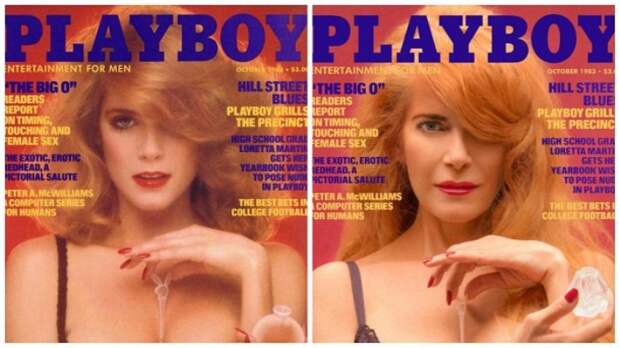 Немолодые модели позируют для обложек Playboy годы спустя. Номер 1983 года.