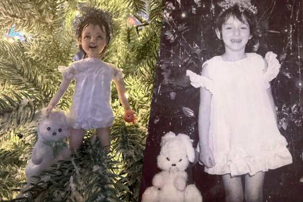 Актриса Алика Смехова показала елочную игрушку, сделанную по ее детскому фото