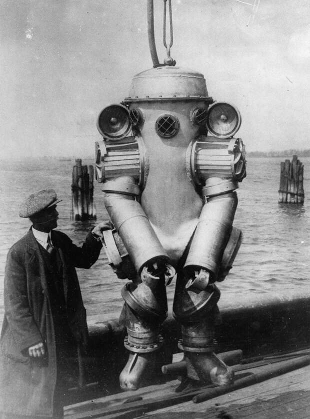 Ретро фото о водолазном снаряжении 1900-1934 водолазы, снаряжение