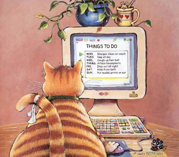 Коты-котики,теплые животики... Художник Гэри Паттерсон (Gary Patterson) (114 картинок)