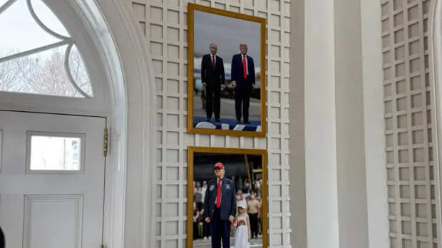 Трамп повесил в Белом доме фото с Путиным рядом с другими родственниками
