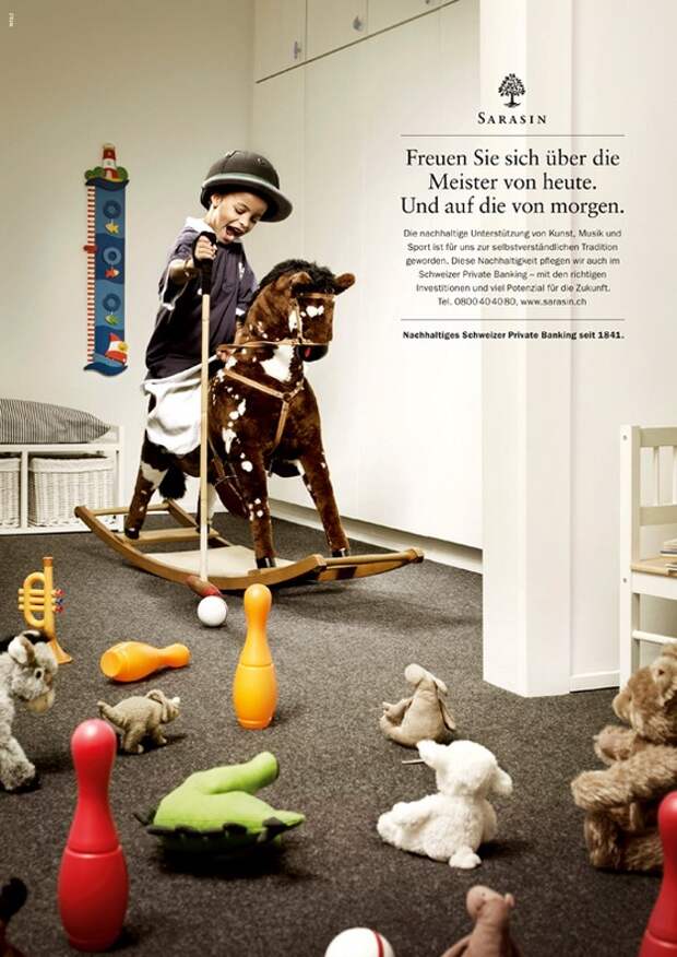 Реклама с образоами детей, созданная Ахимом Липпотом