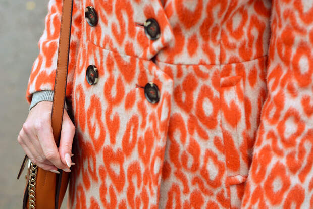 Orange animal print coat | Not Dressed As Lamb